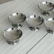 Lot de 6 coupelles sur pied en inox brillant