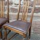 6 vintage chairs art deco 1940s oak and leather