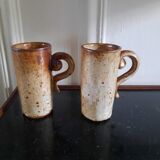 Pair of stoneware coffee cups