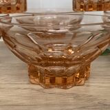 Set of 6 pink star luminarc cups