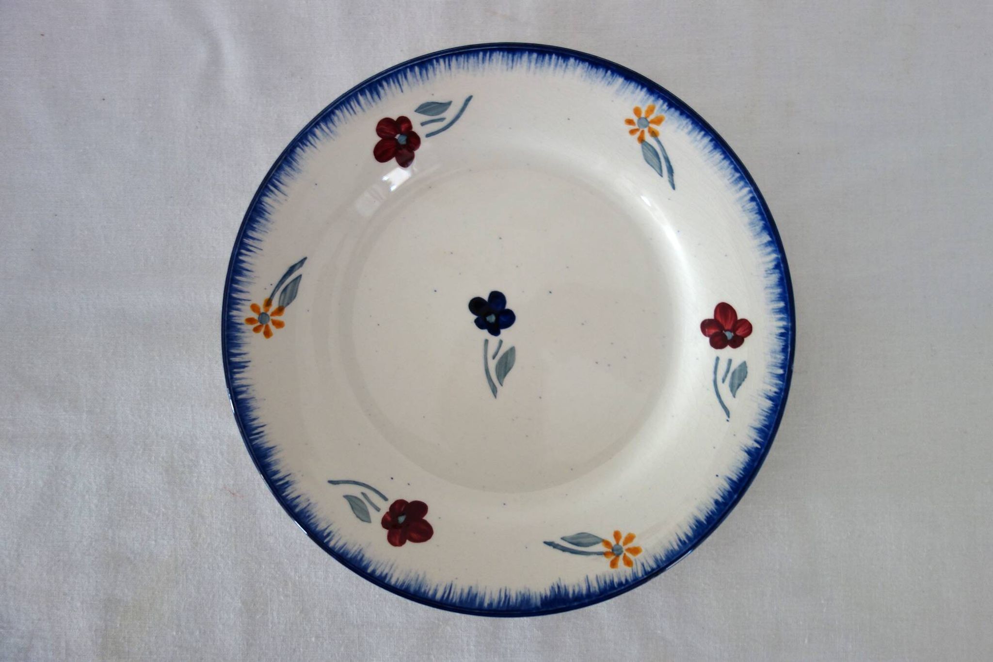 Set of 8 vintage dessert plates, Mary-Lou model, Digoin Sarreguemines
