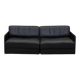 De Sede DS-76 Modular 2-Seater Sofa / Sofa Bed – Black Leather (1970s)