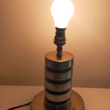 Vintage metal chrome spiral lamp foot