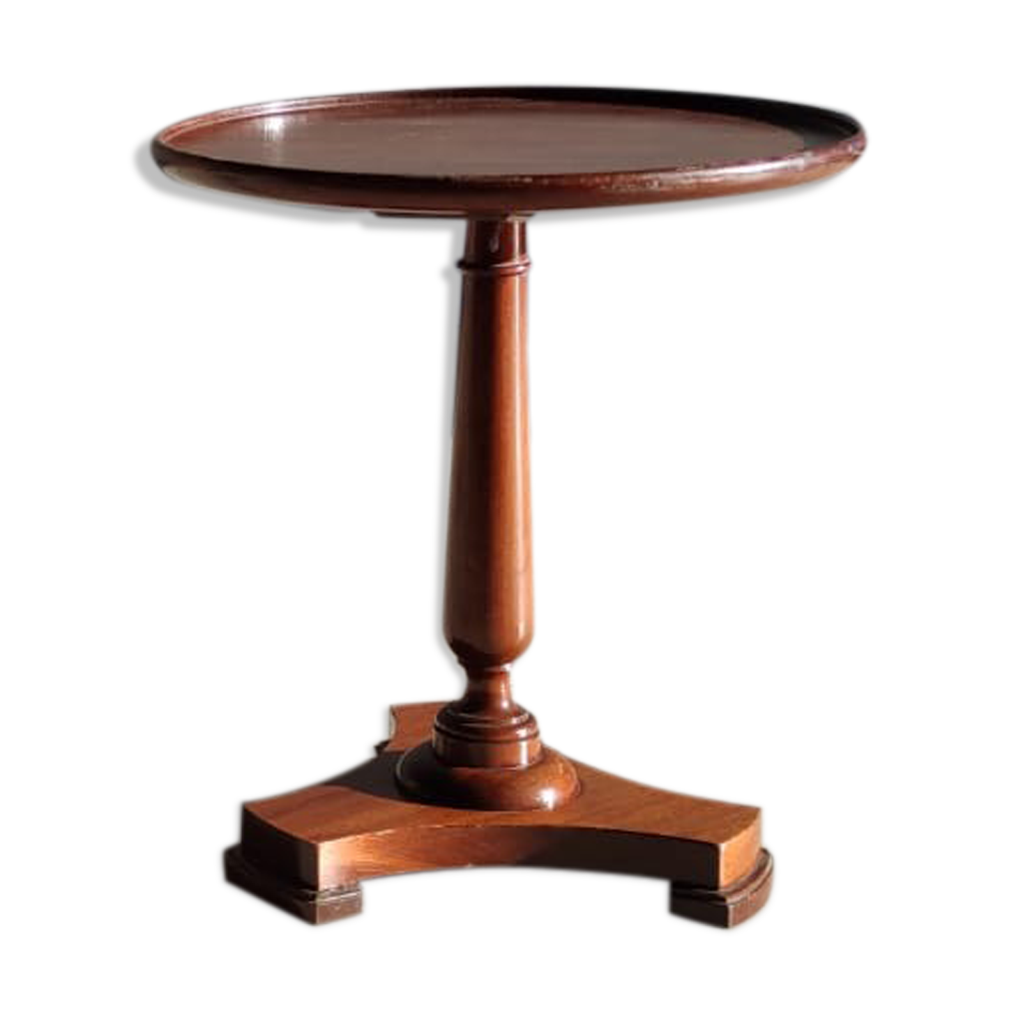 Mini harness or pedestal table in natural wood