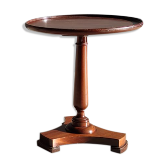 Mini harness or pedestal table in natural wood