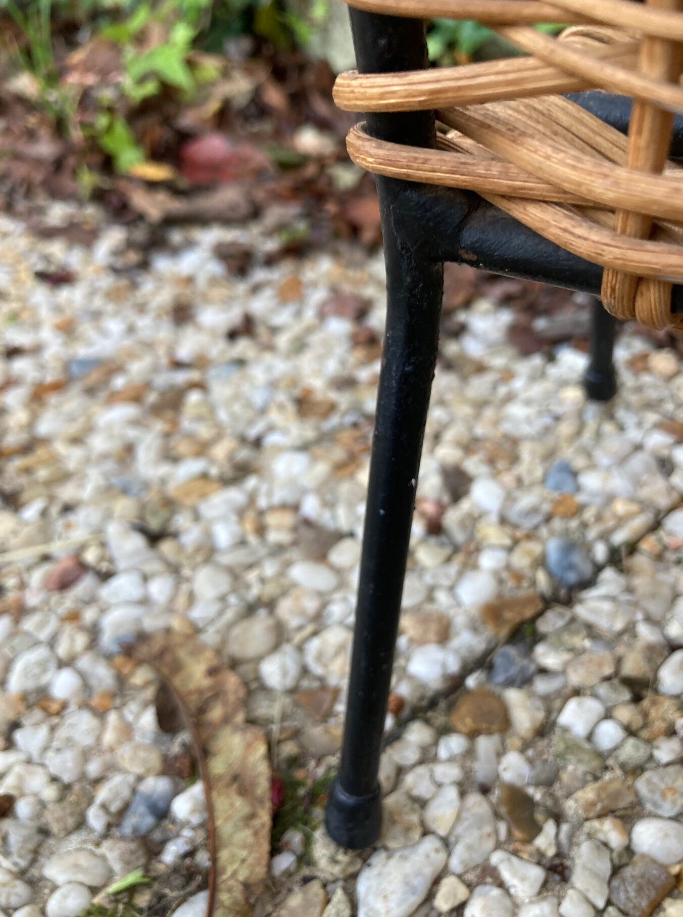 Raoul Guys vintage wicker magazine holder