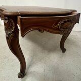 Louis XV style desk in solid walnut, 19th century