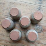 Set of 6 stoneware egg cups