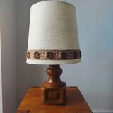 Vintage 70s oak living room lamp