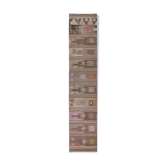 Handwoven Vintage Sivas Kilim Runner in Green Geometric Pattern 2'8'' x 12'6''