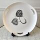 Cake dish Made in France hand painted "Rose Noire"