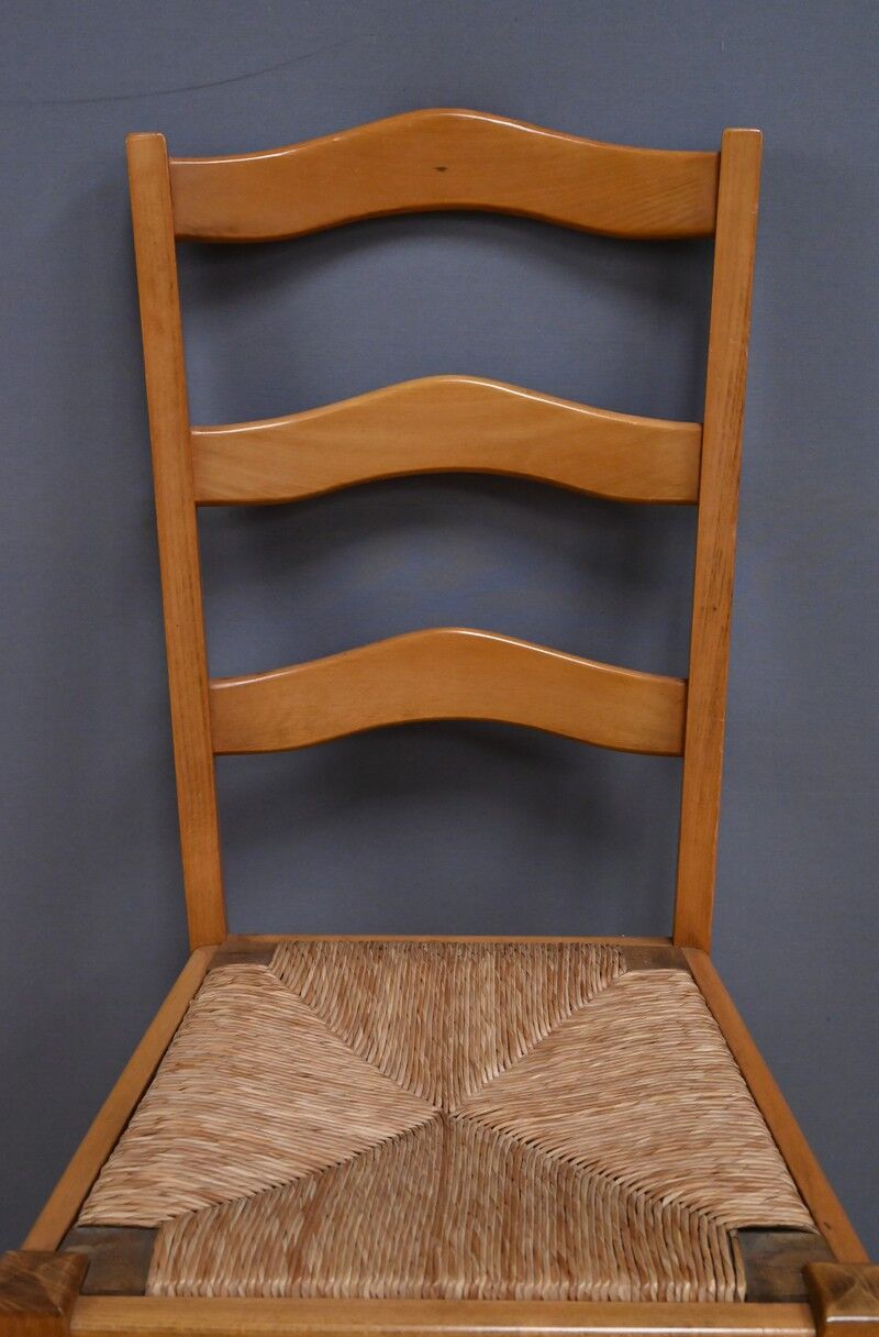 Set of 8 beech chairs – 1980
