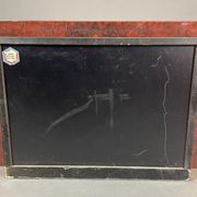 Bedside of Jean-Claude Mahey in elm magnifying glass and brass circa 1970