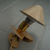 Mushroom lamp with cream white clip, 70s