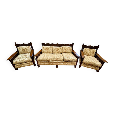 Salon style Jacobin 1910 - Canapé 3 places et 2 fauteuils