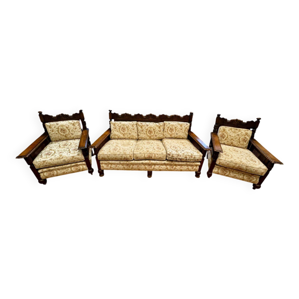 Salon style Jacobin 1910 - Canapé 3 places et 2 fauteuils