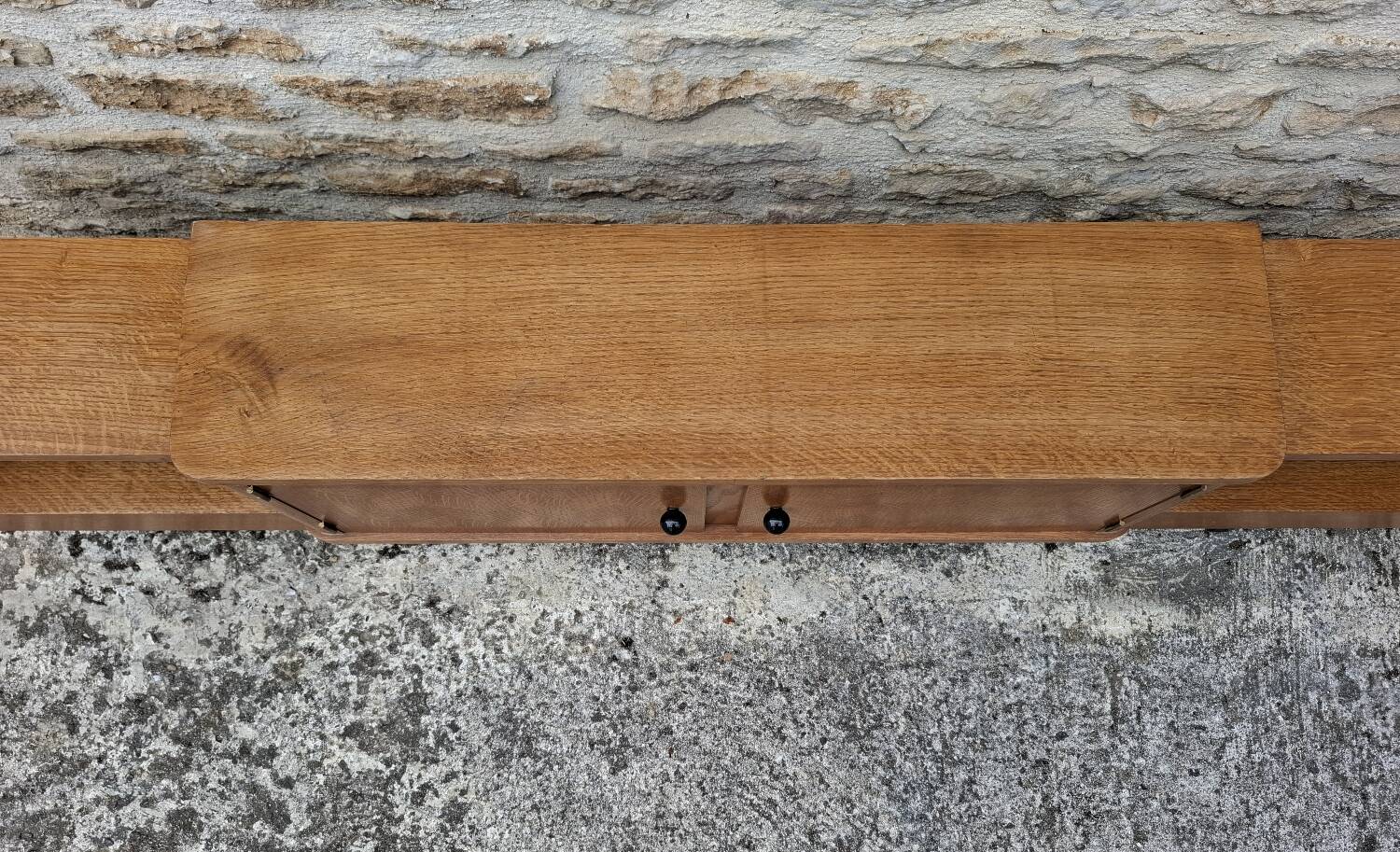 Low oak sideboard