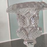 Vase sur pied cristal taillé