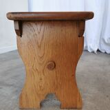 Vintage Wooden Footstool: Handcrafted Yugoslavian Pruchka, 1960s