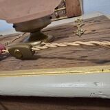 Clichy pink glass globe bowl converted into a table lamp.