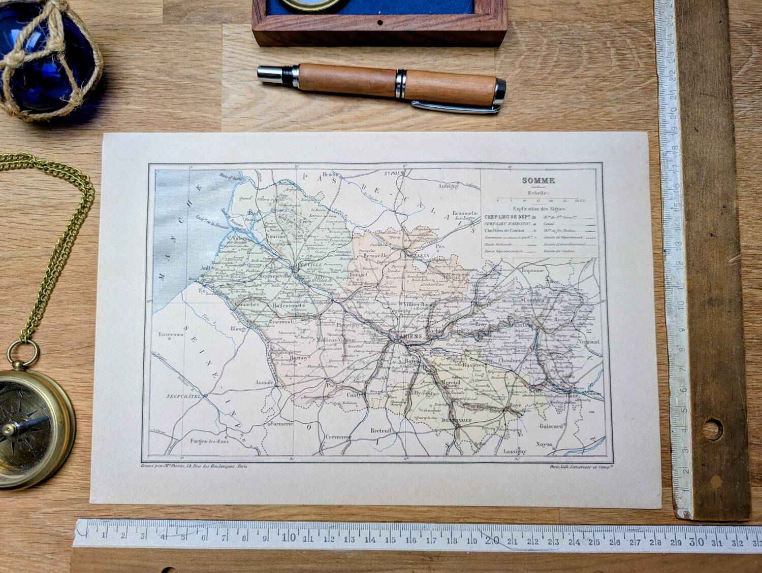 Printed in 1889, Somme, Hauts-de-France.