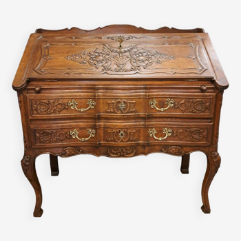 Louis XV style sloping desk in oak
