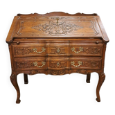 Bureau de pente style Louis XV en chêne