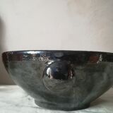 Iridescent black ceramic cut
