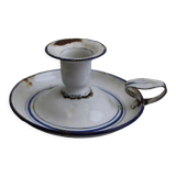 Old enamel candle holder