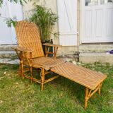 Rattan chaise longue. 1910