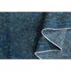 1970s Vintage Persian Handmade Wool Cotton Blue Area Rug 277x360