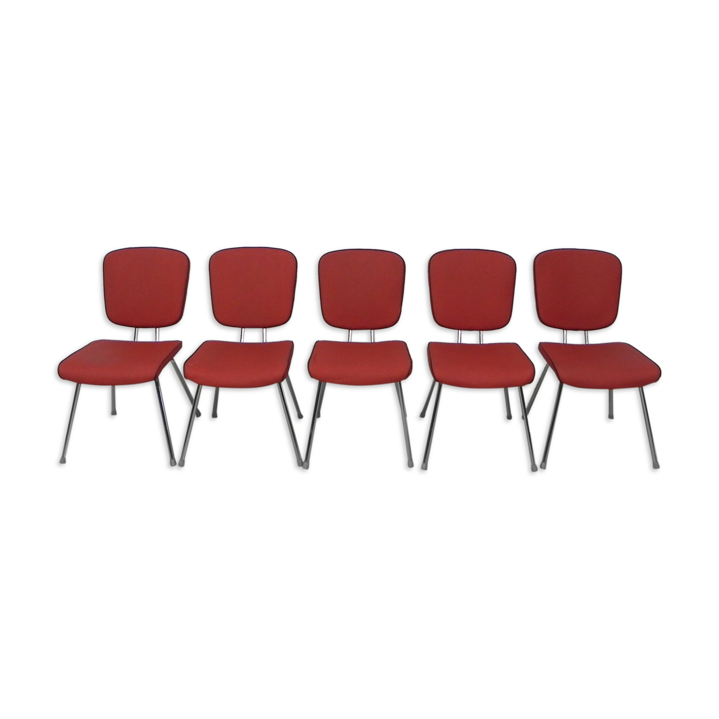 Set of 5 vintage dining table chairs, dinner style