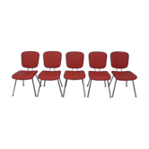 Set of 5 vintage dining table chairs, dinner style