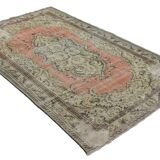 Turkish Anatolian Handmade Vintage Rug 274 cm x 180 cm