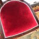 Pair of age Art Deco red velvet chairs