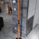 Vintage wooden metal floor lamp from the 80s.