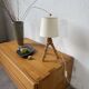 1960s rattan desk or table lamp