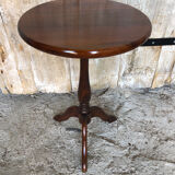 Triple harness wood cherry round tray