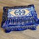Ceramic box HB Henriot Quimper pointillism