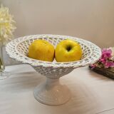 Woven Ceramic Fruit Bowl Compotier