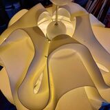 Vintage white plastic pendant lamp