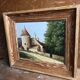 Oil on panel signed with vintage wooden frame