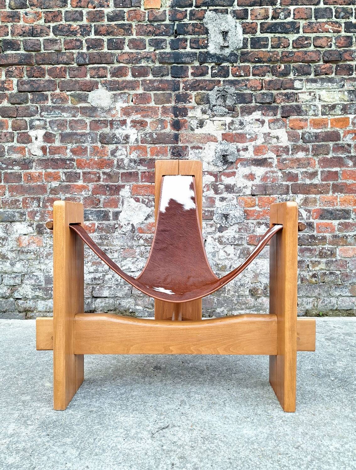 Vintage tripod armchair, designer seat