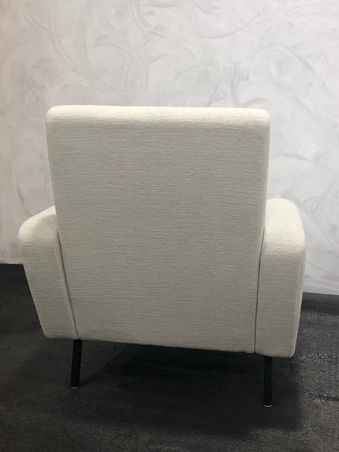 Pair of DISTEX MARCO ZANUSO ARFLEX armchairs, 1954-1960, gold frames