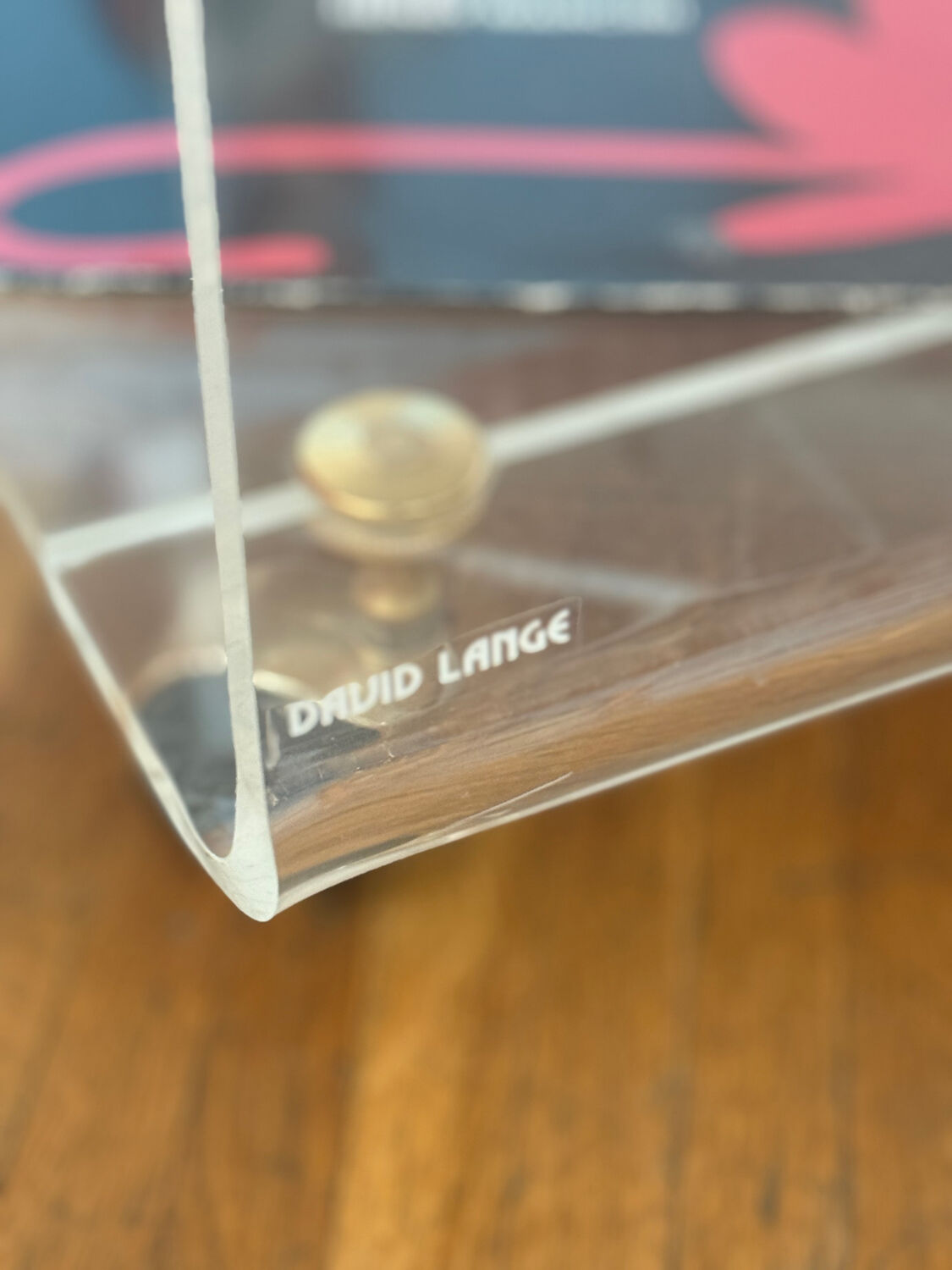 David Lange plexiglass table
