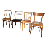 Set of 4 mismatched chairs