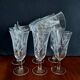 6 Luminarc foliage champagne flutes from the 60s