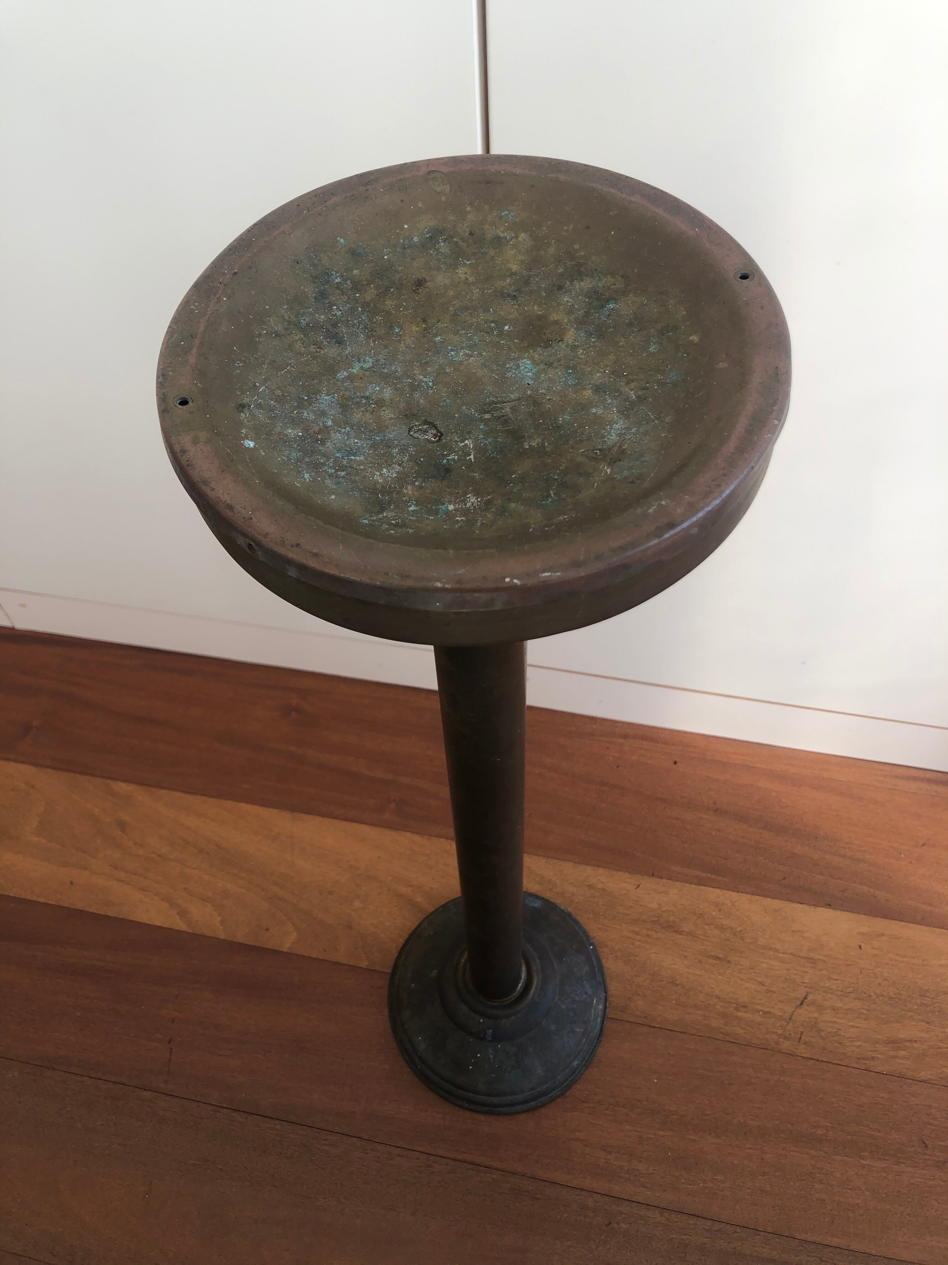 Brass standing ashtray