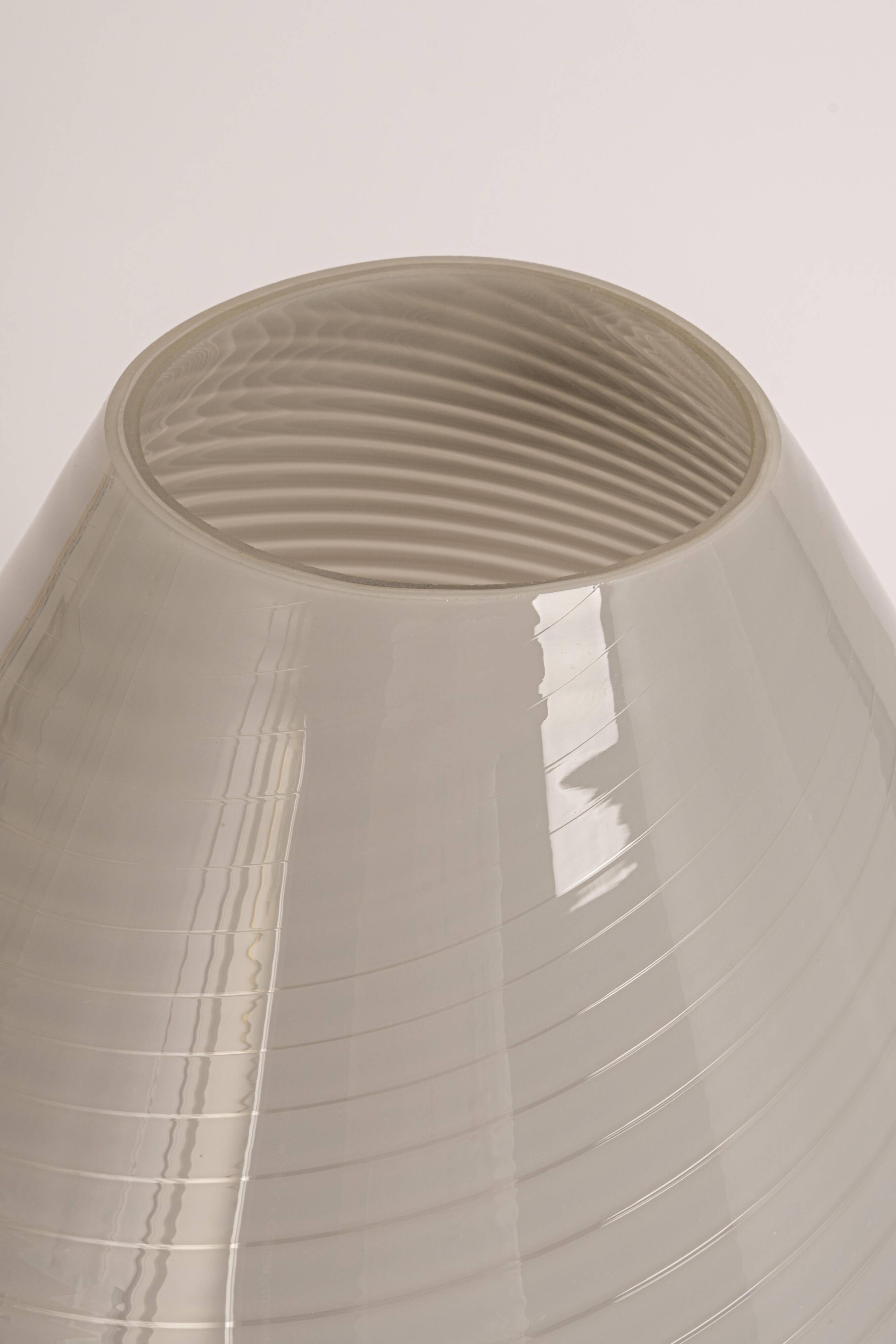 Mushroom table lamp in glass by Peill & Putzler, Germany, 1970s