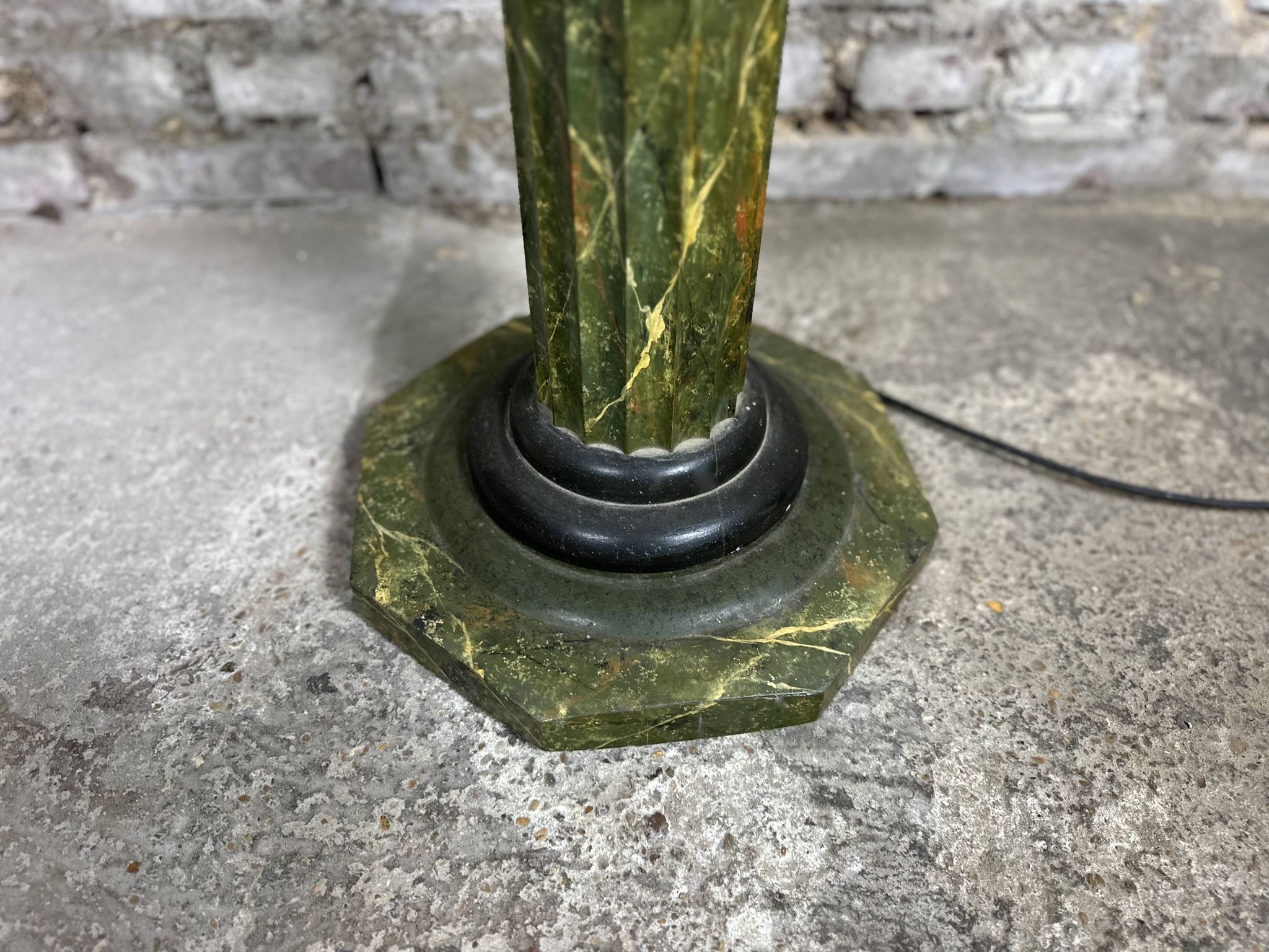 Louis XVI style carved wooden halogen column